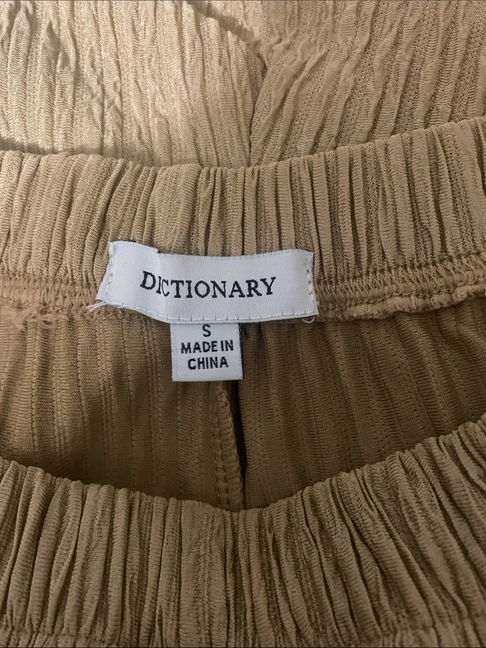 Ribbed Wide-Leg Knit Pants in Camel Neutral - Picture 5 of 10